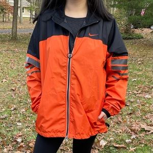 Vintage Nike Orange and Black Windbreaker